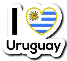 Uruguay Flag Decal Sticker - Love for Home Pride - Car Truck Van Bumper Window