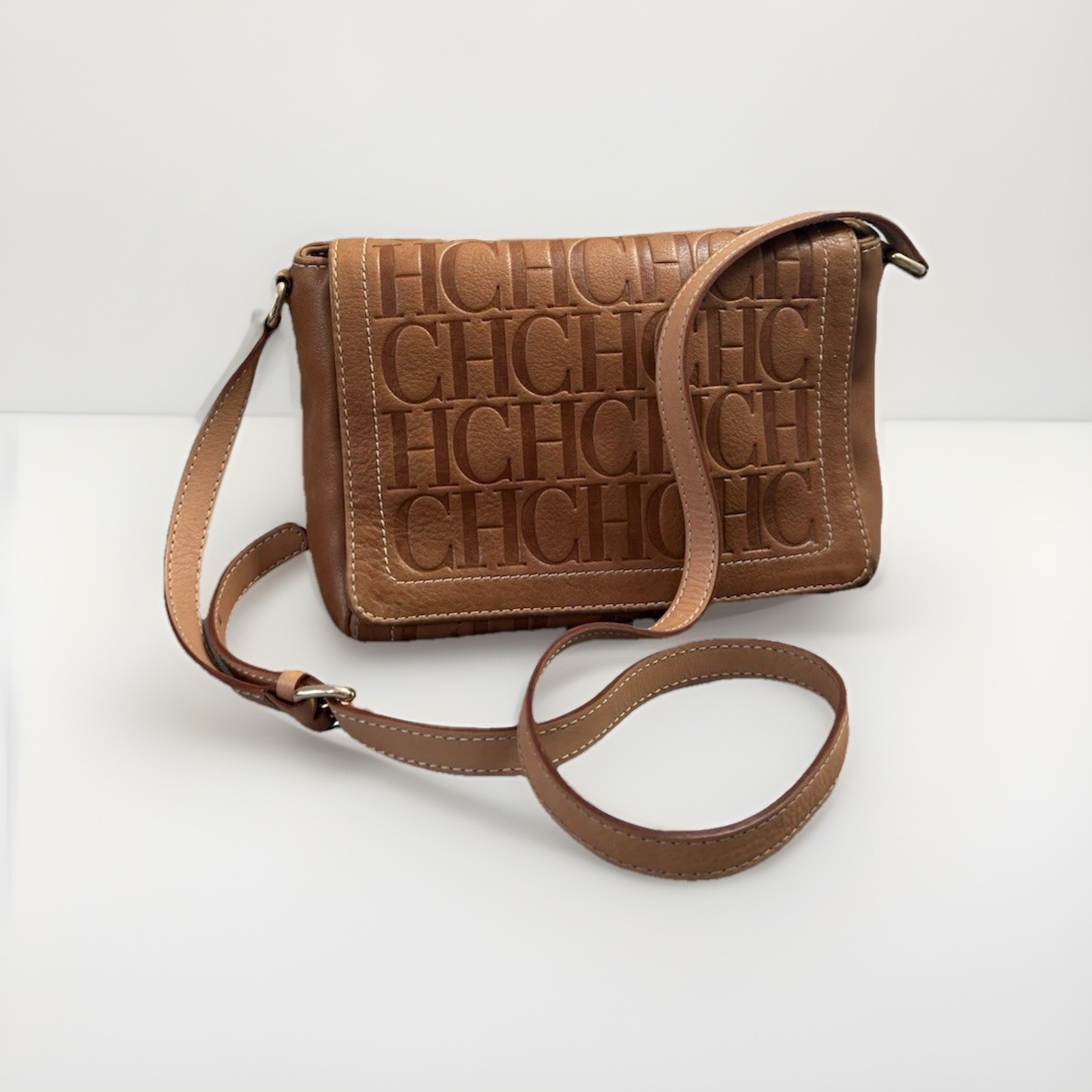 Carolina Herrera CH Monogram Leather Bag
