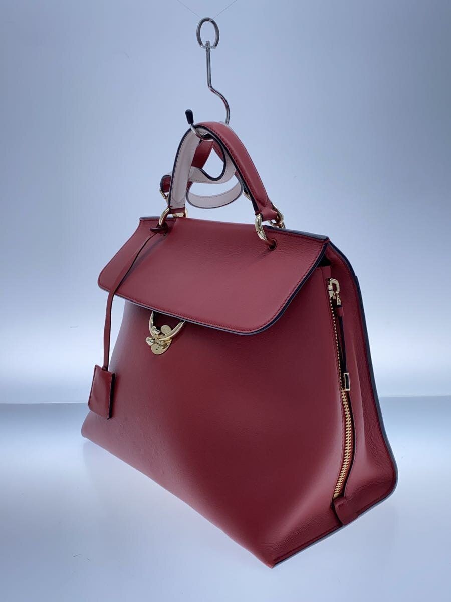 Salvatore Ferragamo Handbag Jet Set 2 Way Leather Red Solid