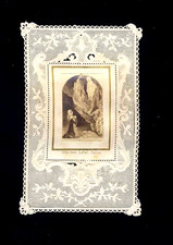 (125812) Santino merlettato canivet image pieuse holy card lace: Lourdes.Bouasse