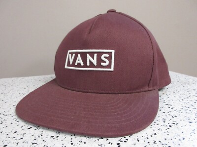 Vans Sample Hat Flat Short Brim Skater Cap Snapback Purple/Maroon EUC Retro