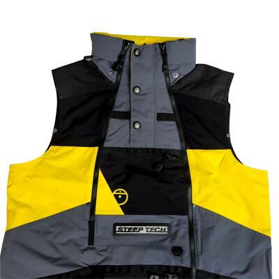 The North Face Mens Medium Steep Tech Full Zip Apogee Vest Yellow
