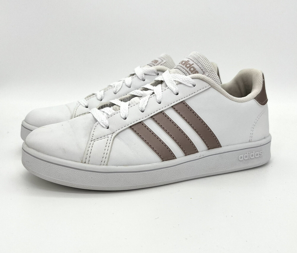 Adidas Youth Grand Court Sneakers Size 3 Rose Gold Youth Lace-Up Kids Shoes  | eBay