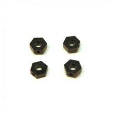 ST Racing Concepts Black CNC Machined Aluminum Wheel Hex Adapter (4pcs) for Trax