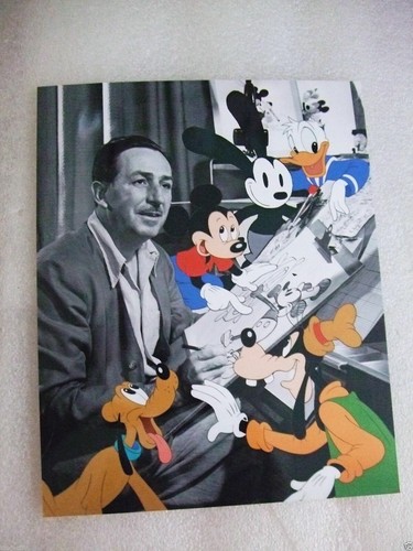 ⭕ Quadro Walt Disney anni 50 Topolino Paperino Pippo Oswald Pluto - Foto 2 di 6