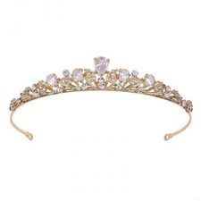 Bridal gold crystal tiara