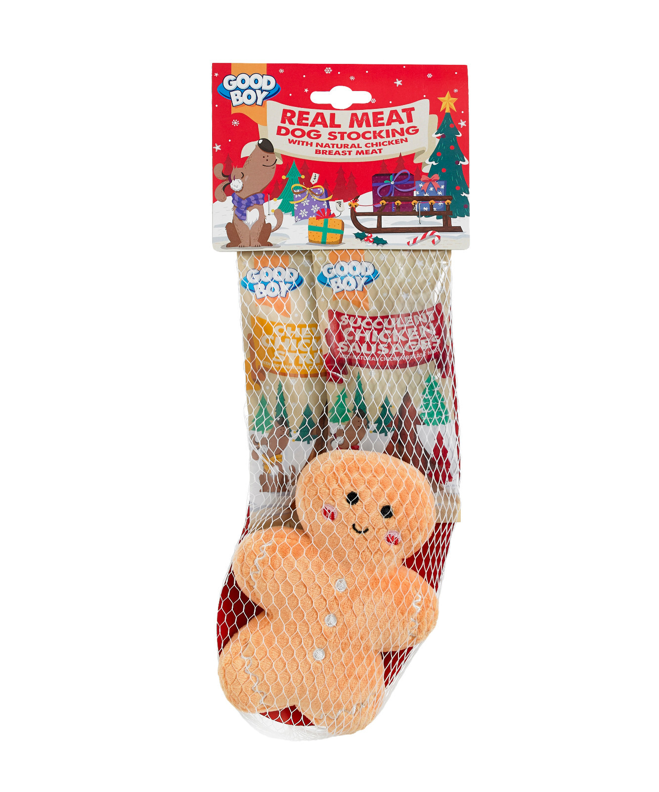 2 Pack Good Boy Real Meat Dog Christmas Stocking & Toy - Image 2