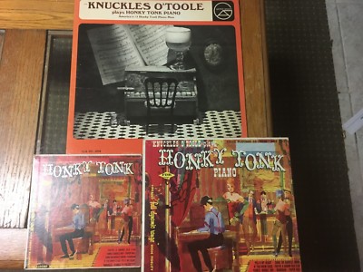 Knuckles O'Toole plays Honky Tonk Piano 12'' 10'' 7'' play tested vinyl x 3