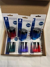 Box of 6 Staedtler Pencil Sharpener Double Hole High Capacity