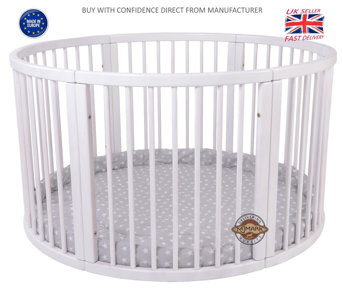 ROUND Playpen ATLAS Due with GREY Playmat STARS SALE Brand NEW LARGE eBay UK