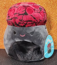 Squishmallows Girly Goth Squad Gert the Black Mushroom 7" NWT First To Market