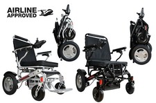 RANGER D09-S Best Rated Premium Lightweight Folding Power Wheelchair - Silver