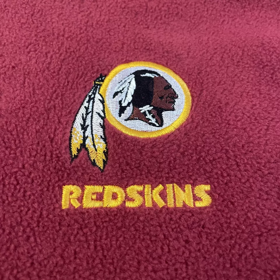 VINTAGE Washington Redskins Fleece 1/4 Zip Youth Large 14 Red Sweatshirt Boys - Image 4 of 4
