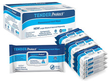 TENDERProtect  Adult Wipes with Aloe Extra-Large Washcloth 9x12 for Incontine