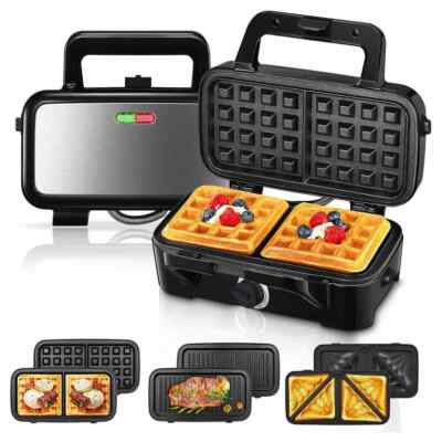 Sandwichmaker Waffeleisen Kontaktgrill 3in1 Sandwichtoaster Sandwichmaker 1200W