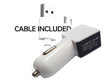 USB Car Charging Plug Extra Long 3M Metre Micro USB Data Cable Lead For Android 