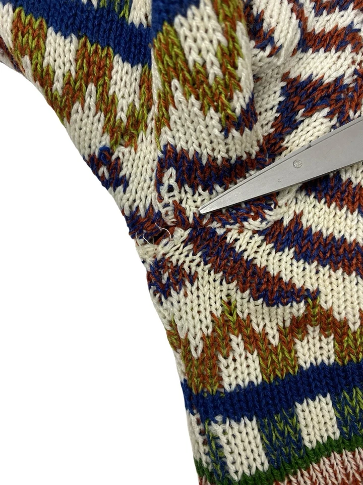 Suéter retro vintage años 70 Montgomery Ward para mujer S multicolor geométrico Foto 4 de 4