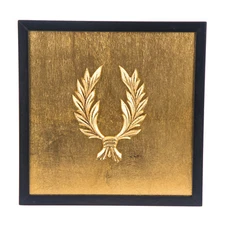 Laurel Wreath Gold Patinated - Handmade for Wall or Table Decor. 11.8'' x 11.8''