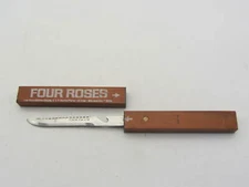 Warco Floating Fish Knife Stainless Steel Blade Wood Handle Brass Rivet Japan