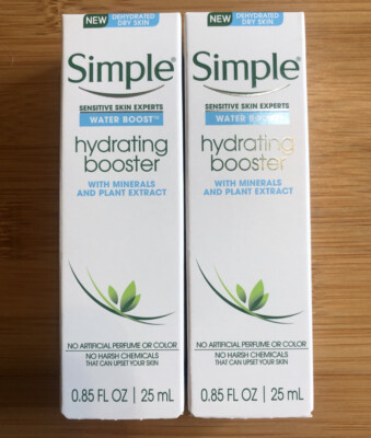 Simple Water Boost Set of 2 Hydrating Booster Dry Sensitive Skin 0.85 ...