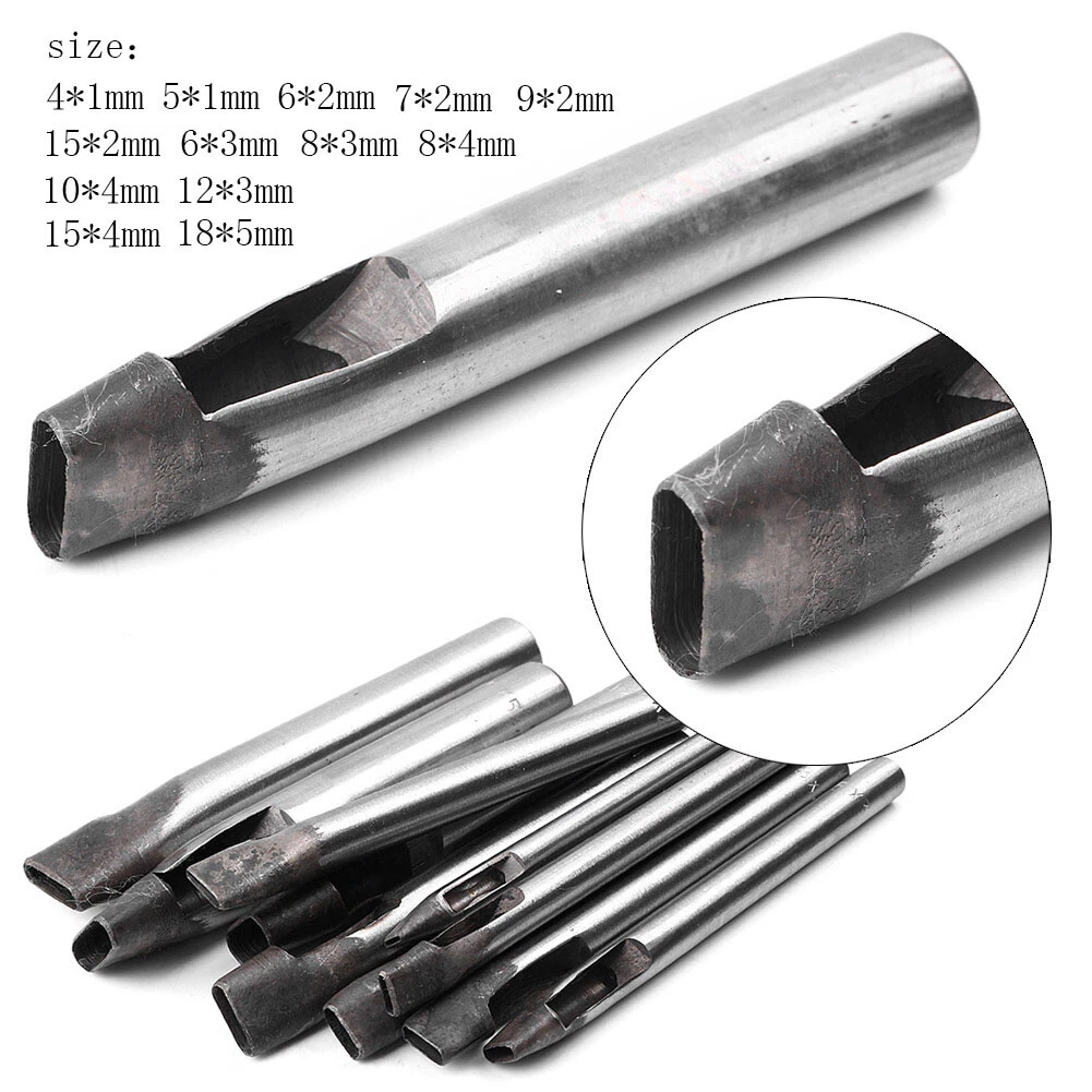 Leather Craft Punch Hole Hollow Steel Sharp Puncher Rectangle Square Hole Tools