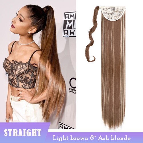 Thick Wavy Clip-in Ponytail Hair Extensions Real Soft Natural As Human Pony Tail - Picture 30 of 142