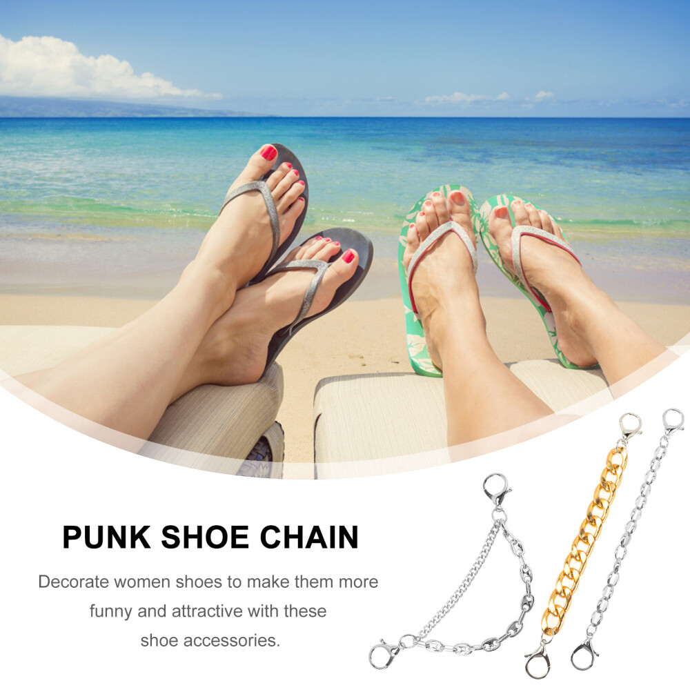 9 Pcs Shoe Jewelry Decor Shoestring Charms Punk Chain Clogs eBay