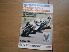 Rennprogramm Hockenheim 1977, WM Lauf Motorräder, GP Deutschland, unbeschrieben