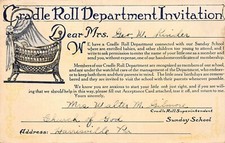 Antique Baby Shower Sunday School Invitation Harrisville PA Vtg Postcard A38
