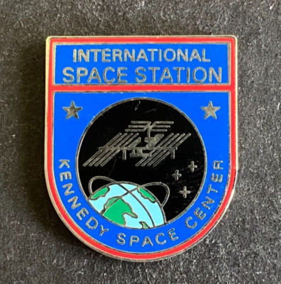 Vintage International Space Station Kennedy Space Center Pin Tie