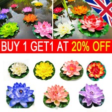 10/17CM Artificial Lotus Water Lily Flower Floating Pool Pond Eternal Decora