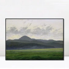 Framed Canvas Print Landscape In The Riesengebirge by Caspar David Friedrich