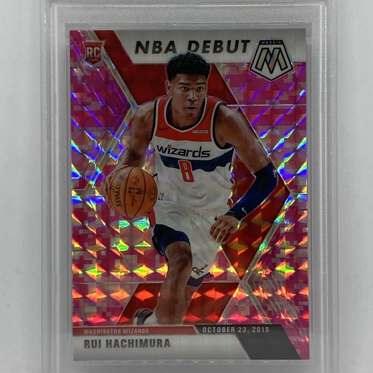 Rui Hachimura Rookie Pink Camo Prizm 2019-20 Panini Mosaic