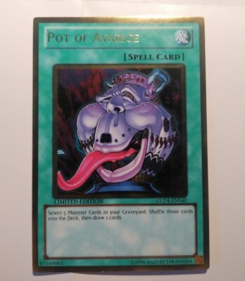 YuGiOh TCG Pot Of Avarice GLD4-EN040 Limited Edition Gold Border | eBay YuGiOh TCG Pot Of Avarice GLD4-EN040 Limited Edition Gold Border | eBay