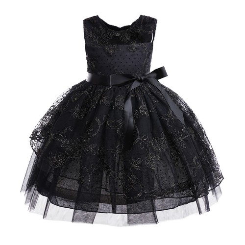 Flower Girls Kids Princess Lace Dress Birthday Party Girls Pageant Gown Evening - Picture 18 of 19