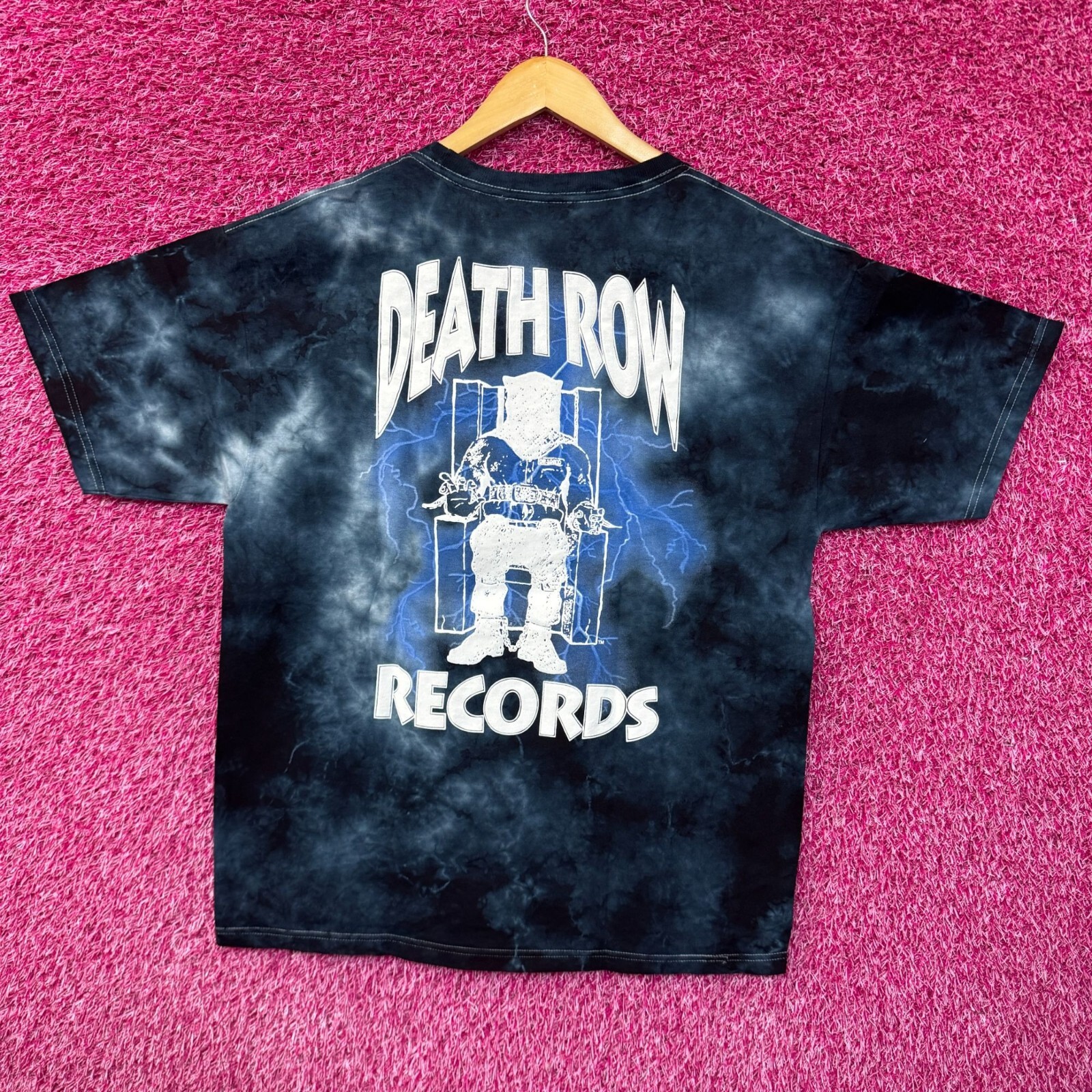 FILA Sedia elettrica Death Row Records logo detenuto rap tie dye M
