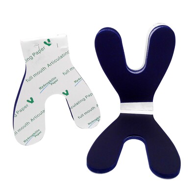 120 Pcs/Box Blue Dental Articulating Paper Horseshoe Form For Denture Teeth