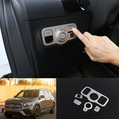 For Benz GLB 200 250 35 2020-2023 Silver Headlight Switch Control Button Sticker