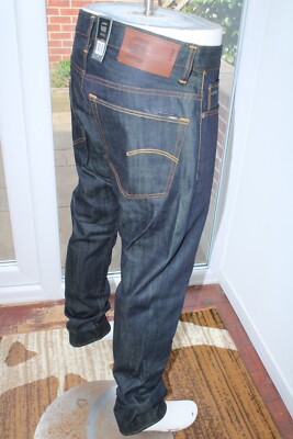 Jeans dunkelblau indigo G Star 3301 Tapered Slim 34 neu mit Etikett G-Star W34 L34