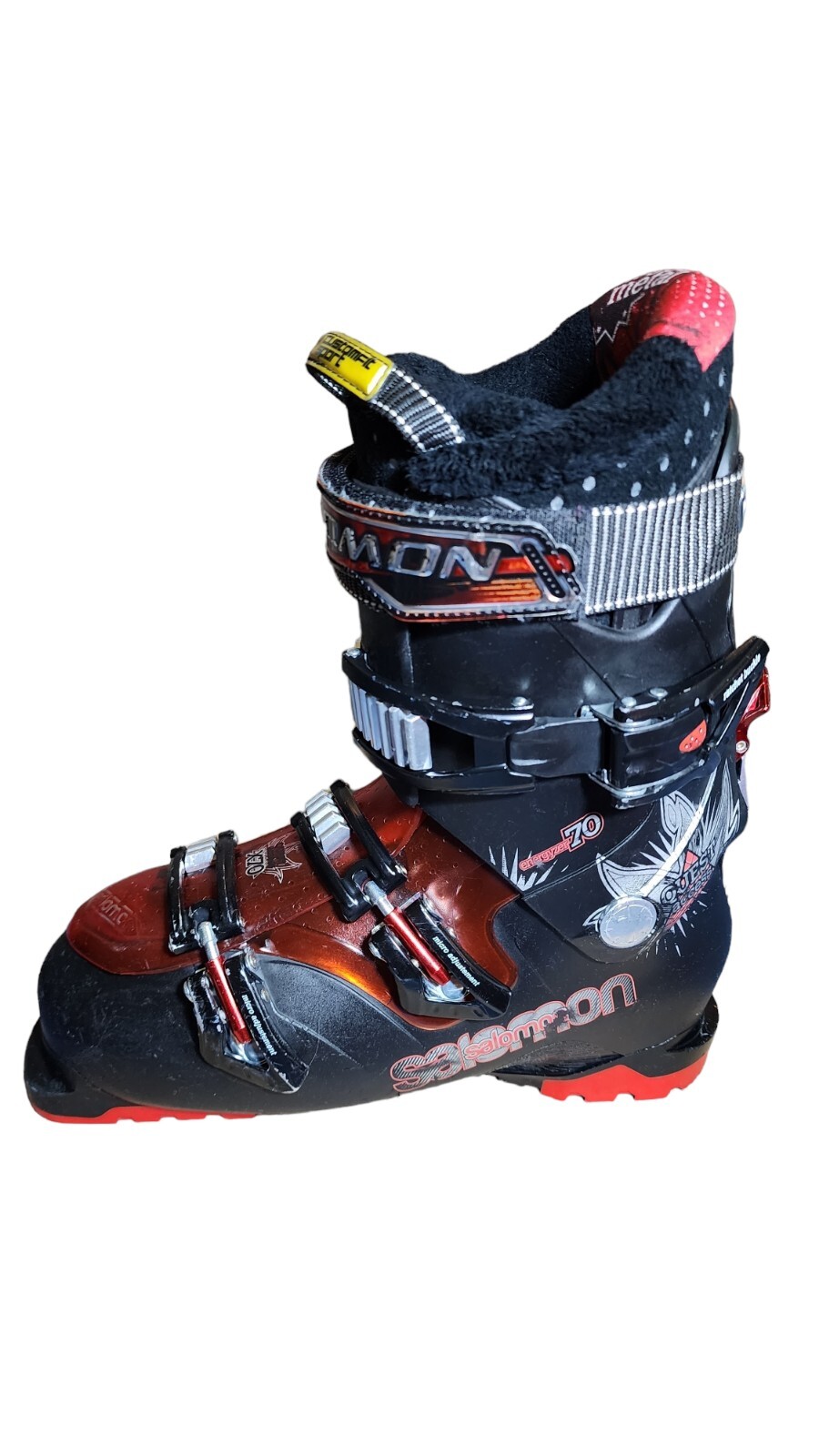 Scarpone da sci Salomon Energyzer Quest Access X70 misura 8 Mondo 26 rosso nero 308 mm