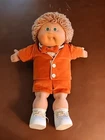 VTG 1986 blonde/green eyed one tooth Cabbage Patch Kids boy in velour suit