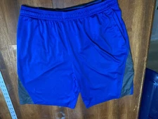 Men’s M Layer 8 Qwick-Dry Blue Athletic Shorts Drawstring Waist