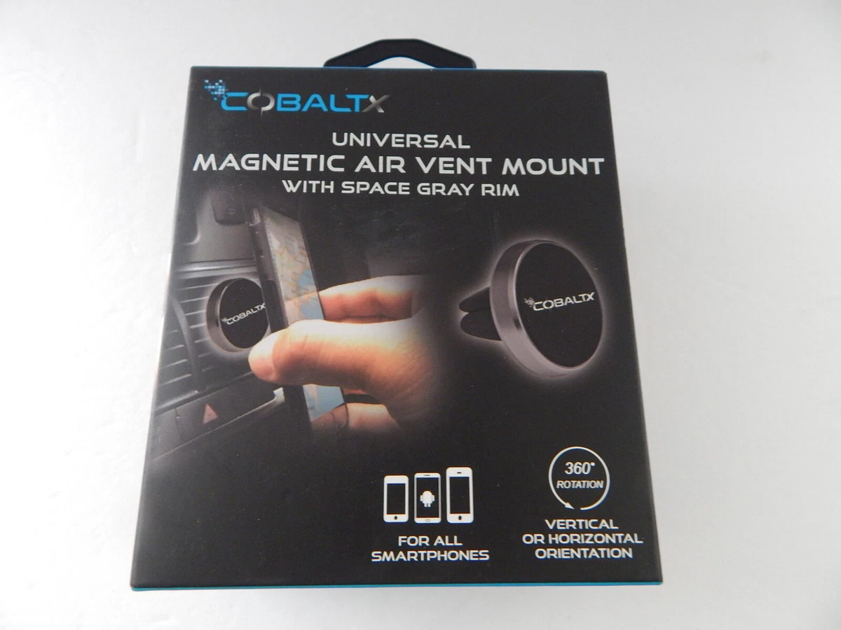 Cobalt Universal Magnetic Air Vent Mount Black with Gray Ring New