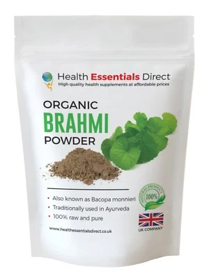 HEALTH ESSENTIALS DIRECT Bacopa Monniera Powder (Brahmi, Brain Health, Cognition, Memory) Choose Size: