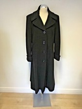 Gerry Weber Black Wool Blend Full Length Coat Size 14