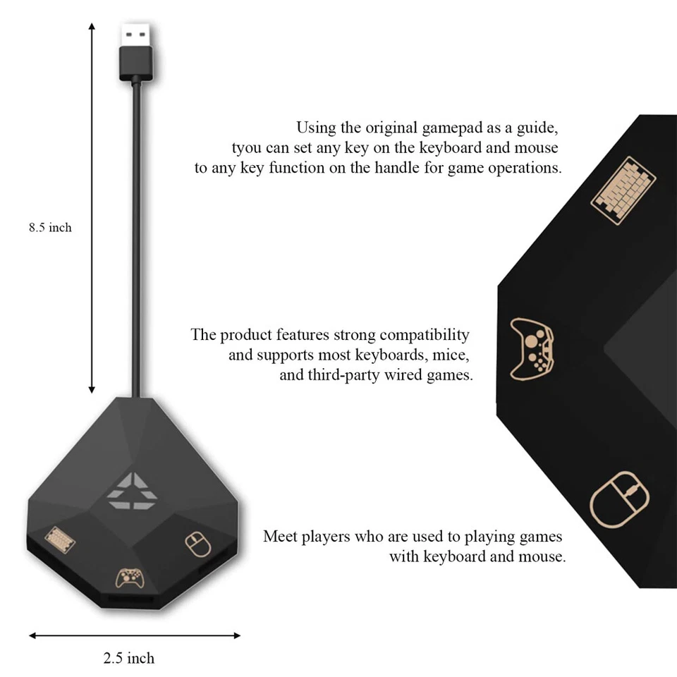 Keyboard Mouse Adapter LED Indicator Converter for PS4 /PS3/Xbox One/ Xbox 360 - Image 4 of 4