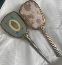 Lot 2 Vintage Victorian Hand Held Vanity Brushes