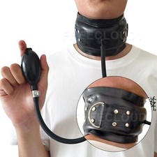 Latex Neck Corset Collar Back Zipper Inflatable Rubber Neck Corset 0.6mm BDSM