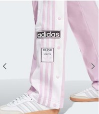 NWT Adidas Originals Adibreak Trefoil Track Pants Women  s M Snap Retro Pink
