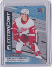 2023-24 UD ENGRAINED ELECTROCAST INSERT SIMON EDVINSSON #EC-2 DETROIT RED WINGS